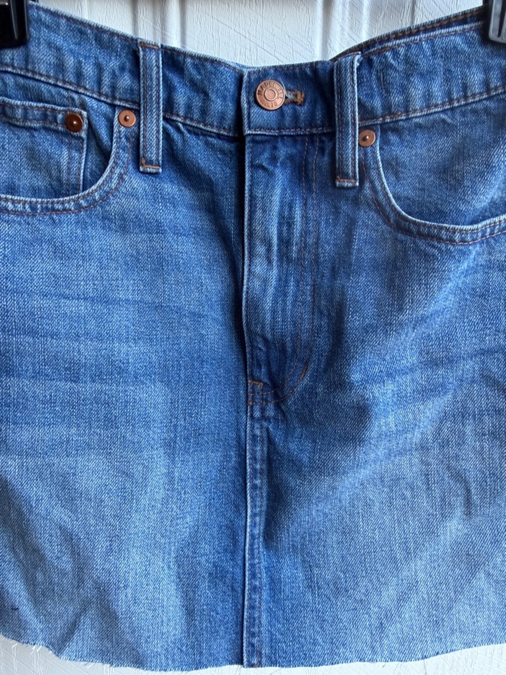 Classic Madewell Blue 90s Denim Festival Mini Skirt - Picture 3 of 6